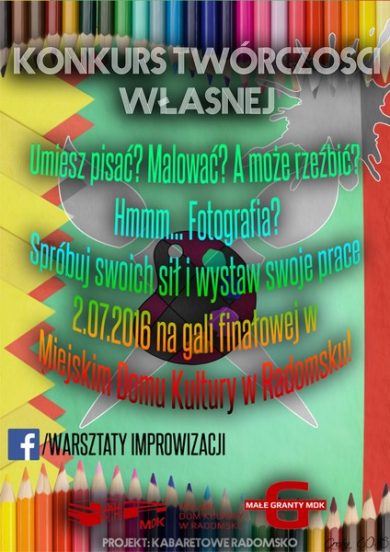 KONKURS TWÓRCZOŚCI WŁASNEJ